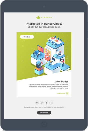 iPad hero image email example