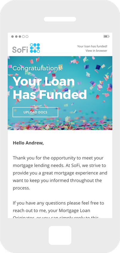 iPhone hero image email example